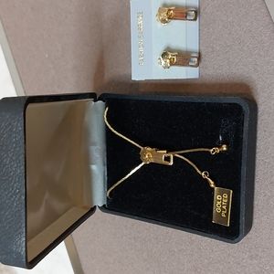 Vintage zipper necklace and earring set
